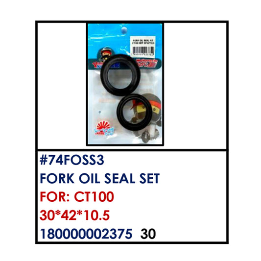 FORK OIL SEAL SET (74FOSS3) - CT100 30"42"10.5 | YAKIMOTO - BESTPARTS.PH