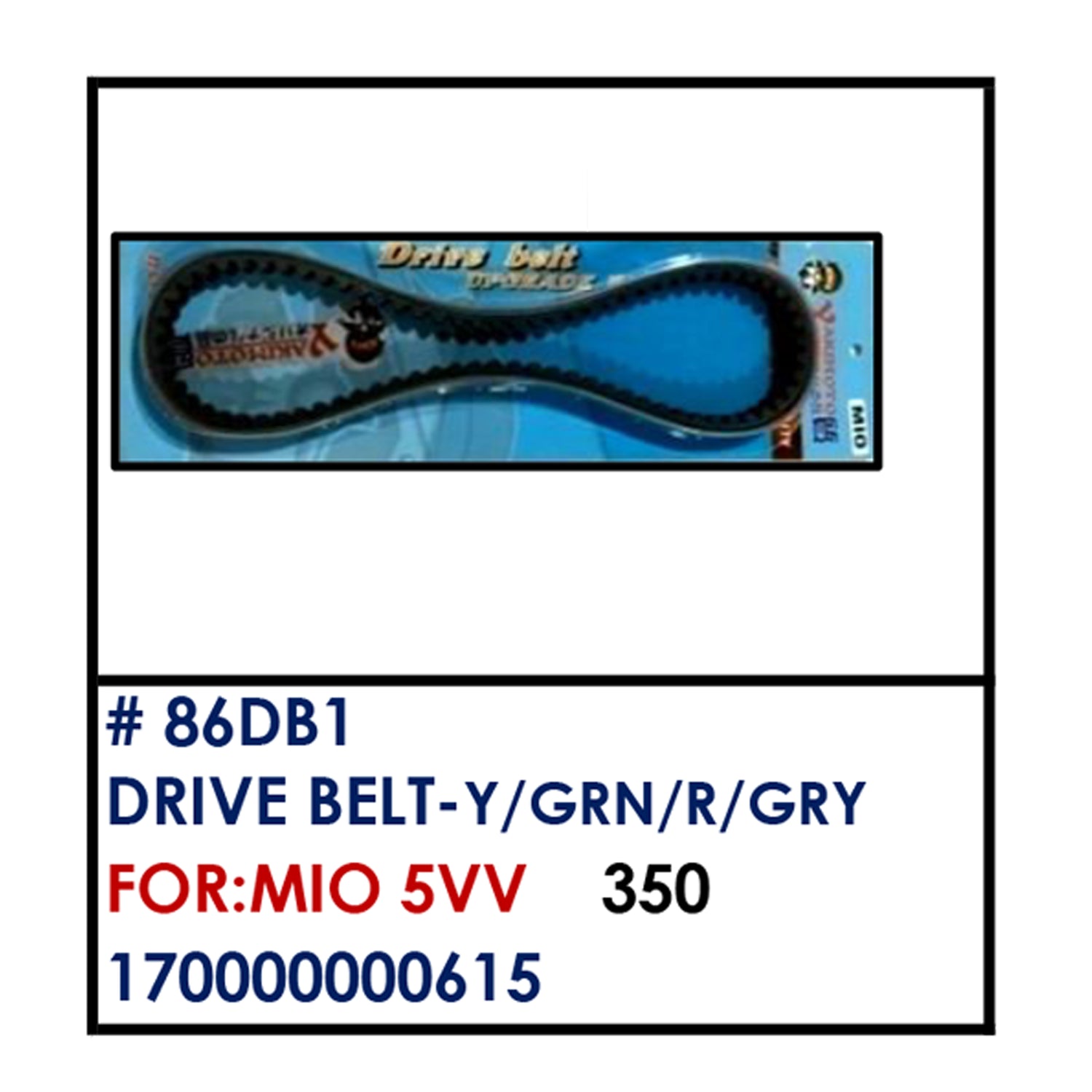 DRIVE BELT (86DB1) - MIO 5vv | YAKIMOTO - BESTPARTS.PH