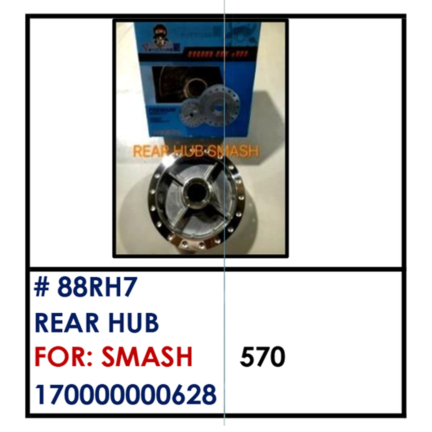 REAR HUB (88RH7) - SMASH | YAKIMOTO - BESTPARTS.PH