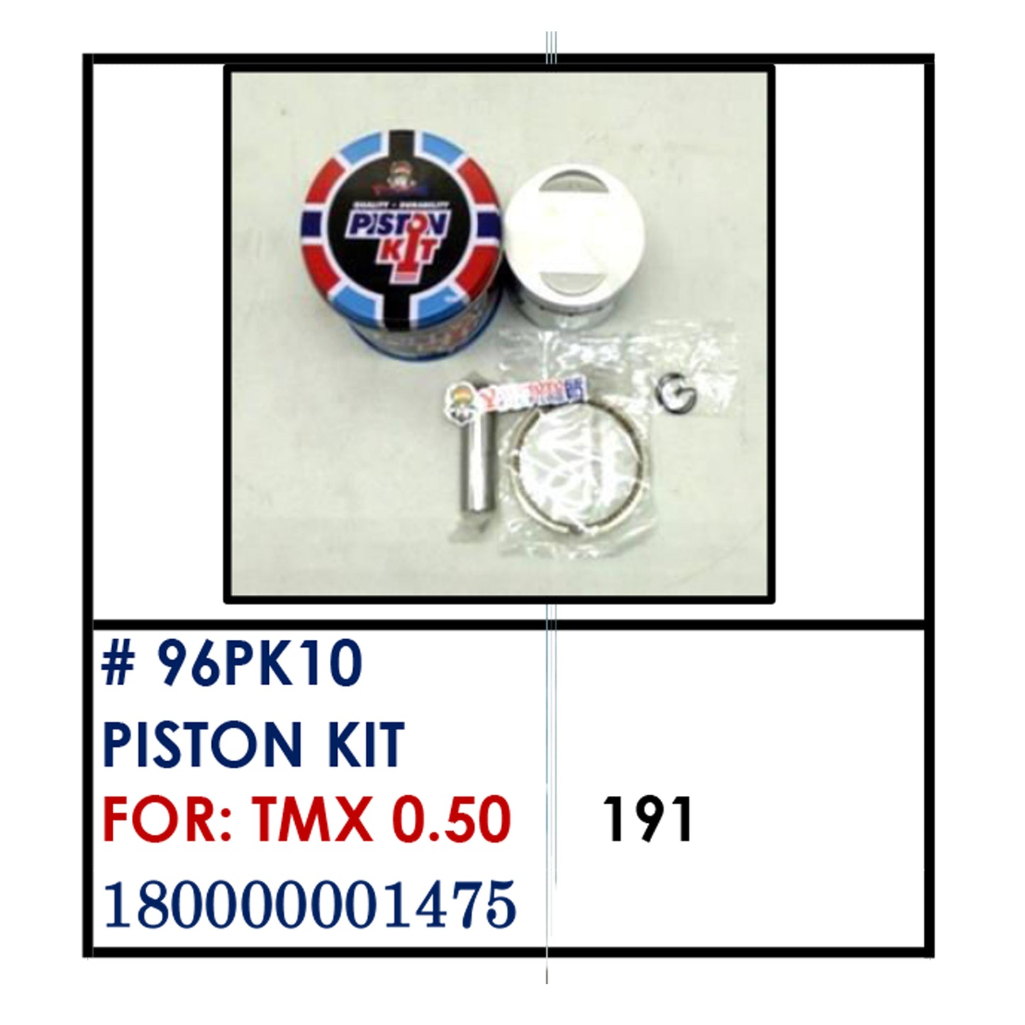 PISTON KIT (96PK10) - TMX 0.50 | YAKIMOTO - BESTPARTS.PH