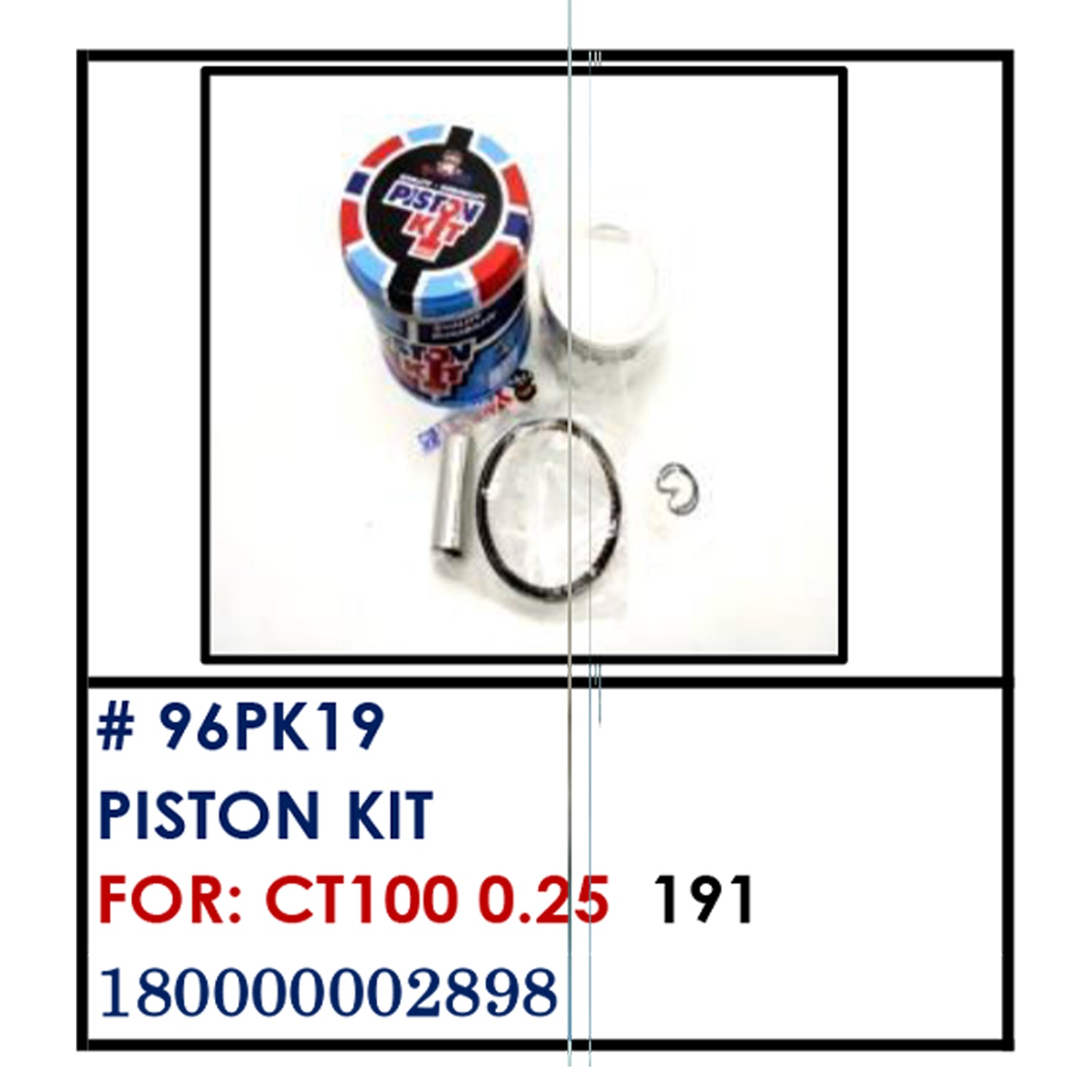 PISTON KIT (96PK19) - CT100 0.25 | YAKIMOTO - BESTPARTS.PH