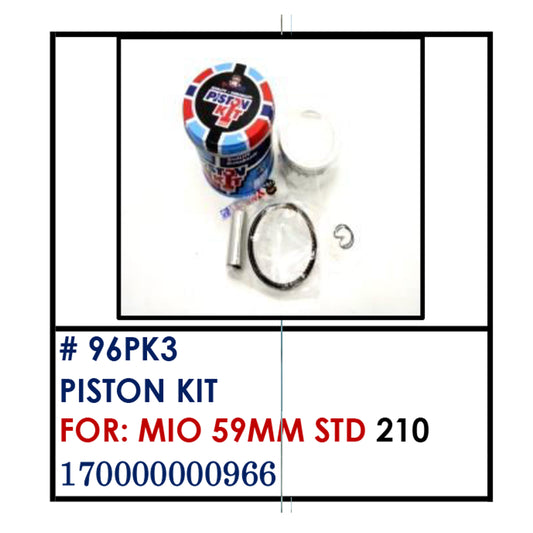 PISTON KIT (96PK3) - MIO 59mm STD | YAKIMOTO - BESTPARTS.PH