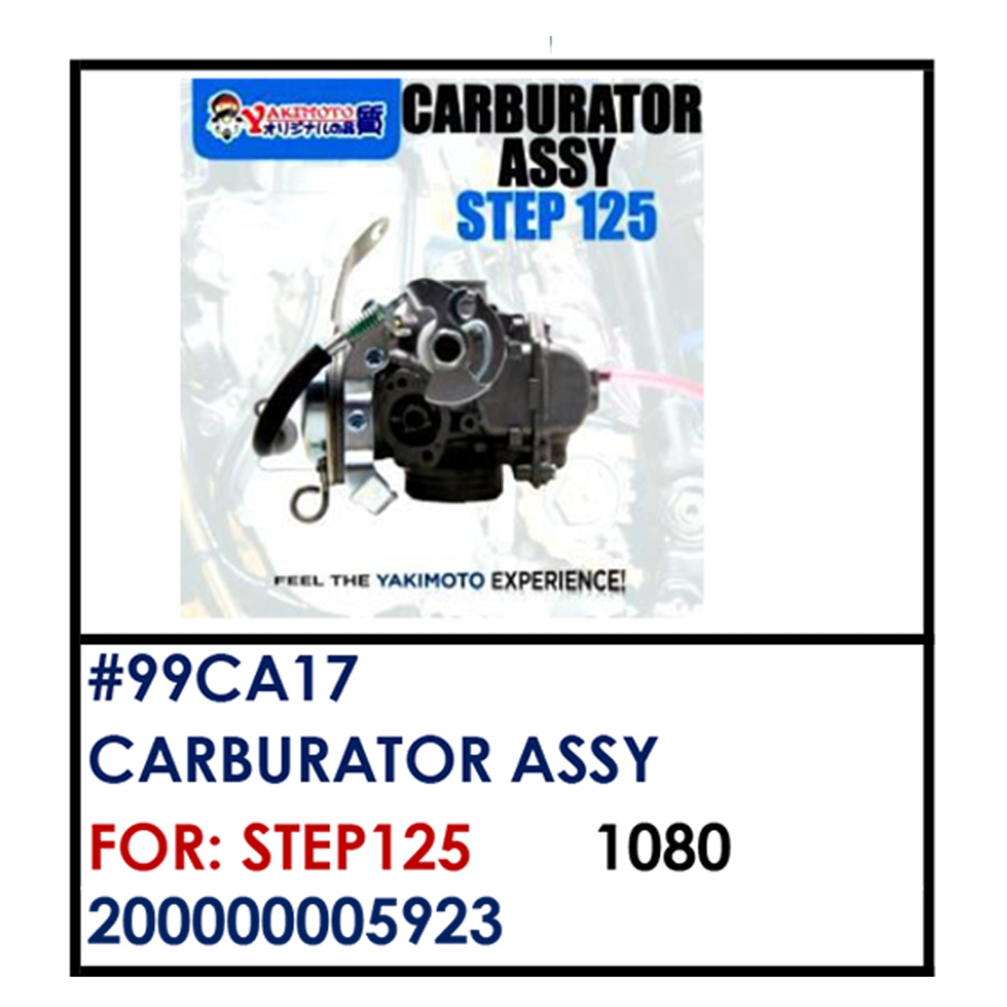 CARBURATOR ASSY (99CA17) - STEP125 | YAKIMOTO - BESTPARTS.PH