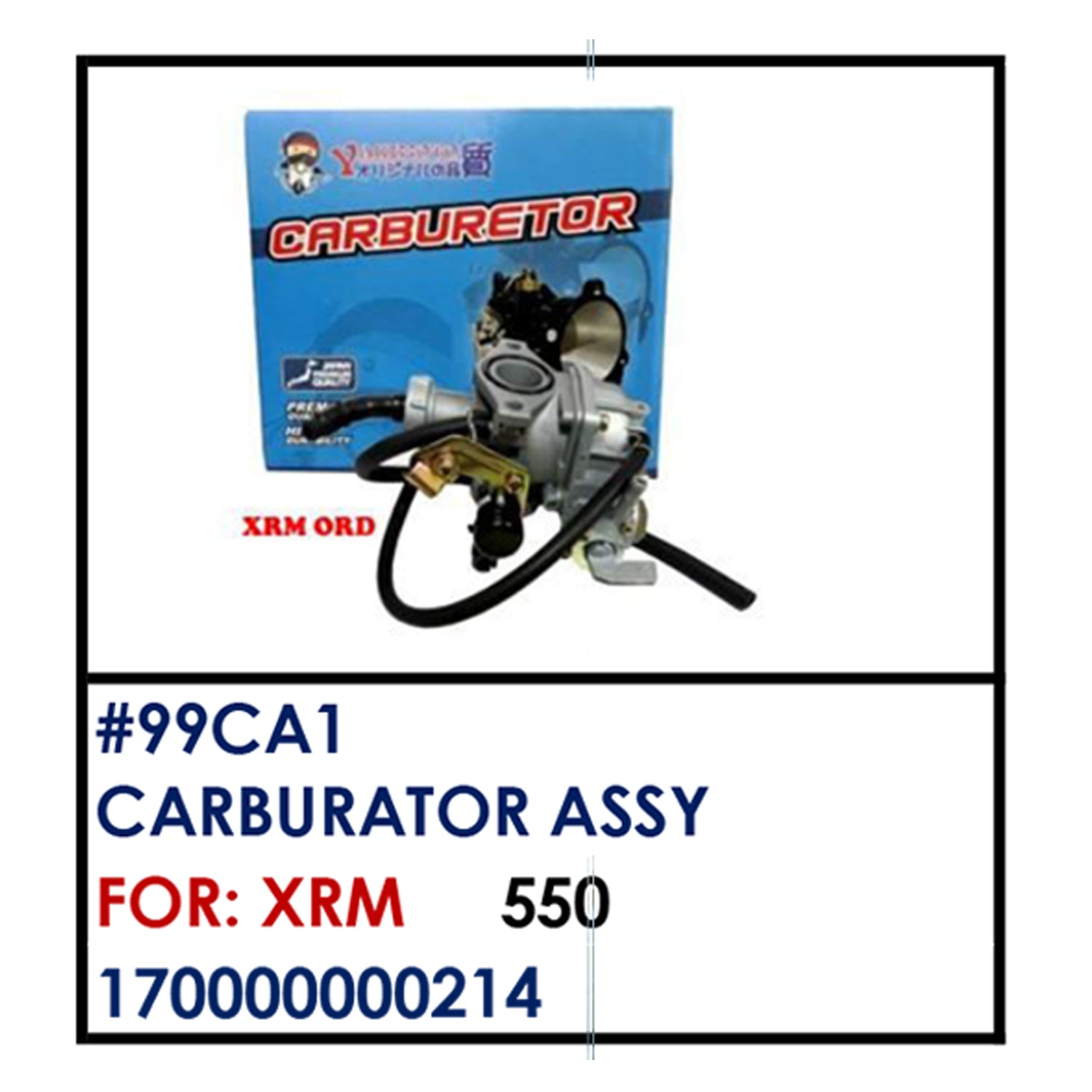 CARBURATOR ASSY (99CA1) - XRM | YAKIMOTO - BESTPARTS.PH