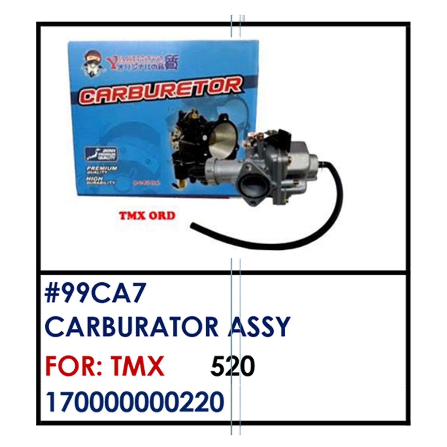 CARBURATOR ASSY (99CA7) - TMX | YAKIMOTO - BESTPARTS.PH