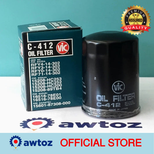 VIC C-412 Oil Filter for Isuzu Trooper 4JG2 - C412 - BESTPARTS.PH