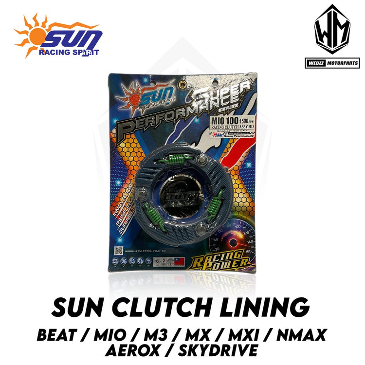 SUN RACING CLUTCH LINING ASSEMBLY (BEAT/MIO/M3/MX/MXI/NMAX/AEROX/SKYDR ...